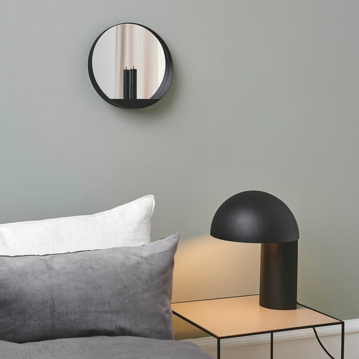 Espejo / Candelabro Glim Ø28 cm, negro Gejst