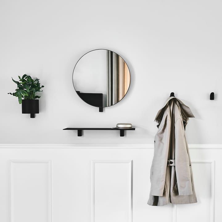 Espejo Kollage Ø50 cm, negro Gejst