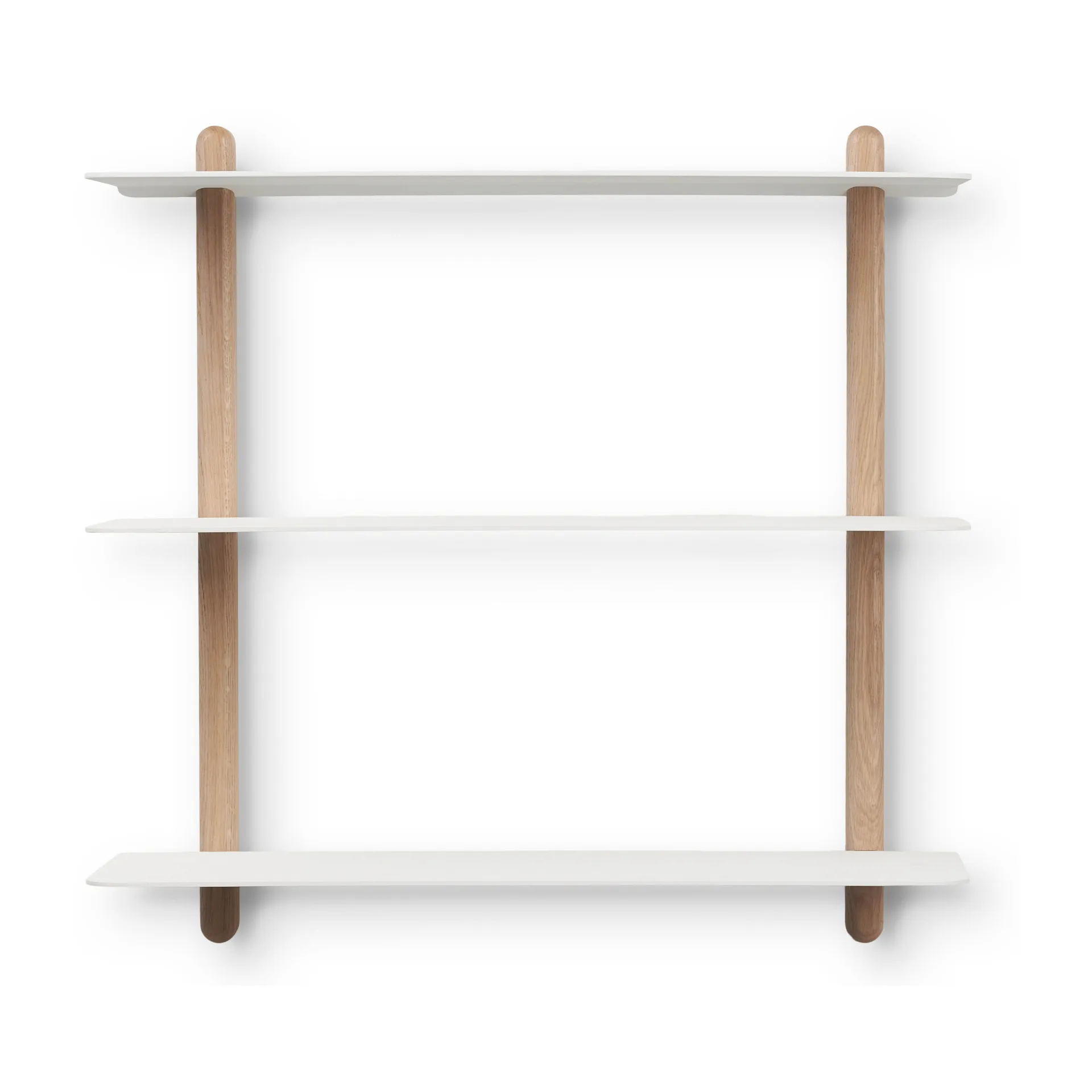 Estantería Nivo A large, Roble claro-blanco Gejst