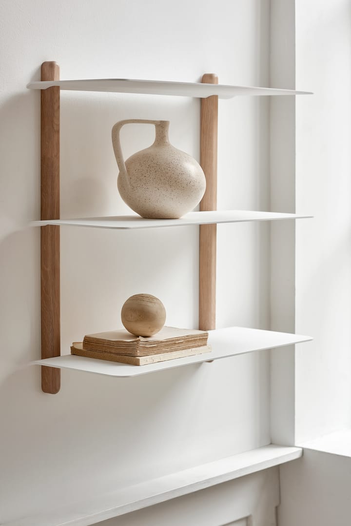 Estantería Nivo A large, Roble claro-blanco Gejst