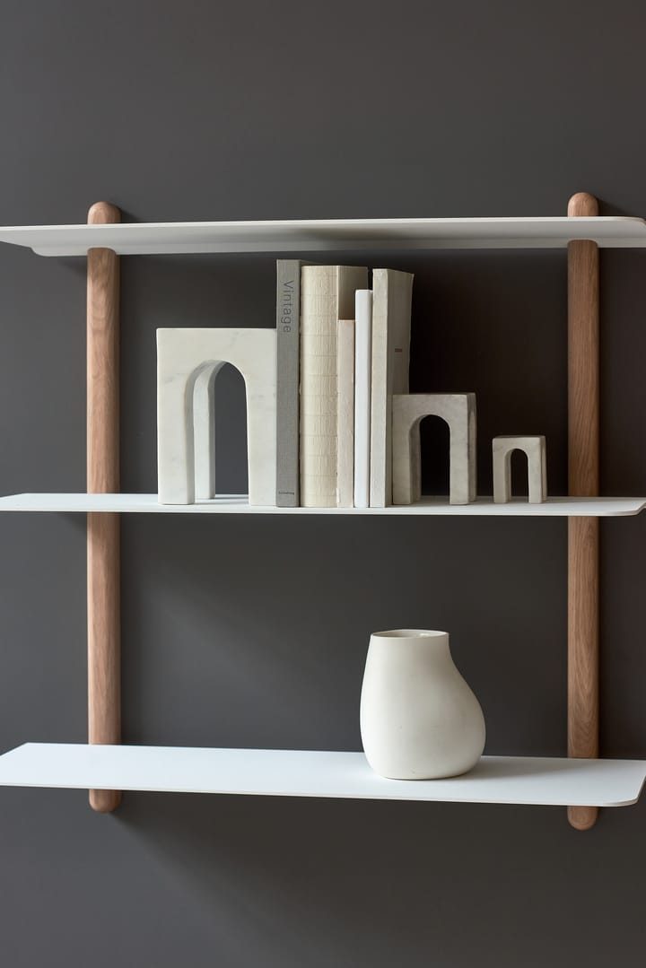 Estantería Nivo A large, Roble claro-blanco Gejst