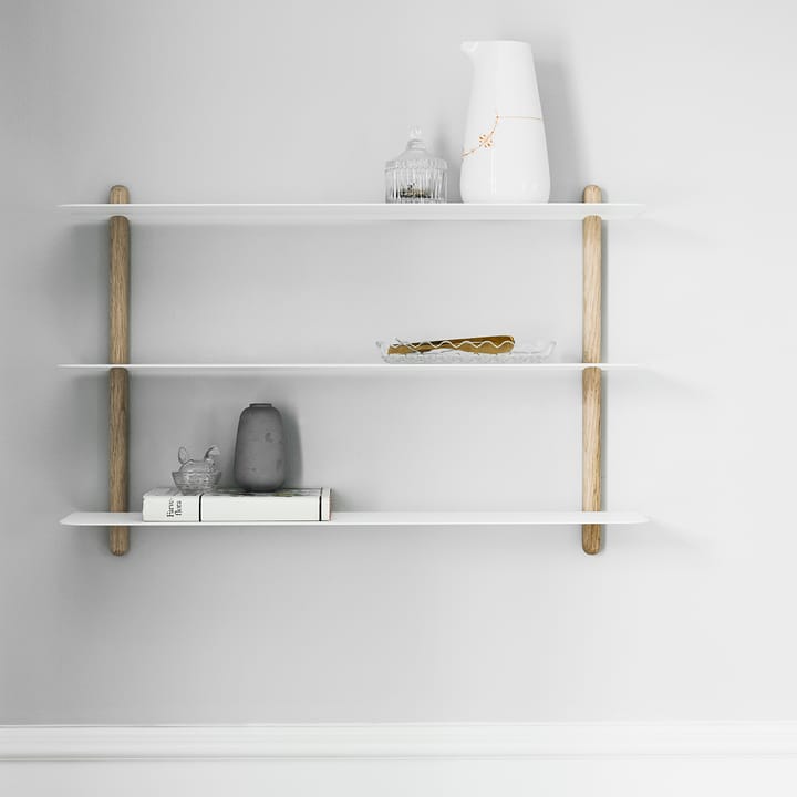 Estantería Nivo A, roble claro-blanco Gejst