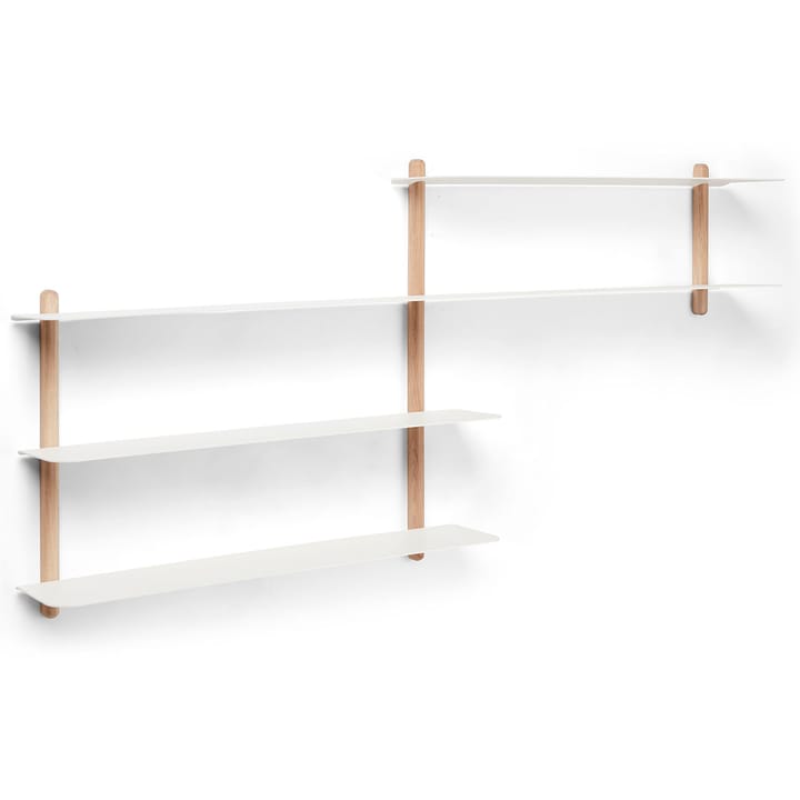 Estantería Nivo B, roble claro-blanco Gejst