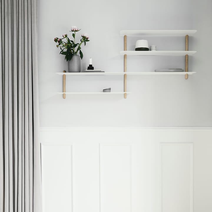 Estantería Nivo B, roble claro-blanco Gejst