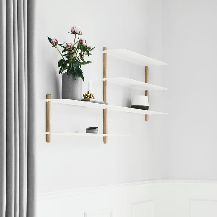 Estantería Nivo B, roble claro-blanco Gejst