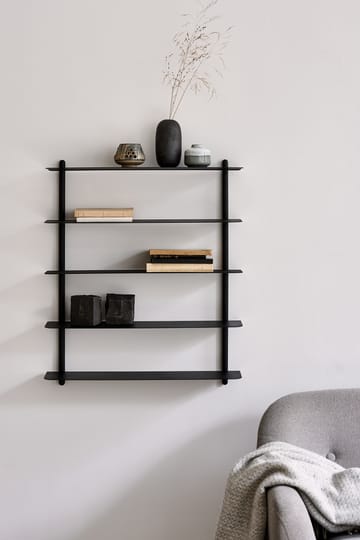 Estantería Nivo E - Fresno teñido de negro-negro - Gejst