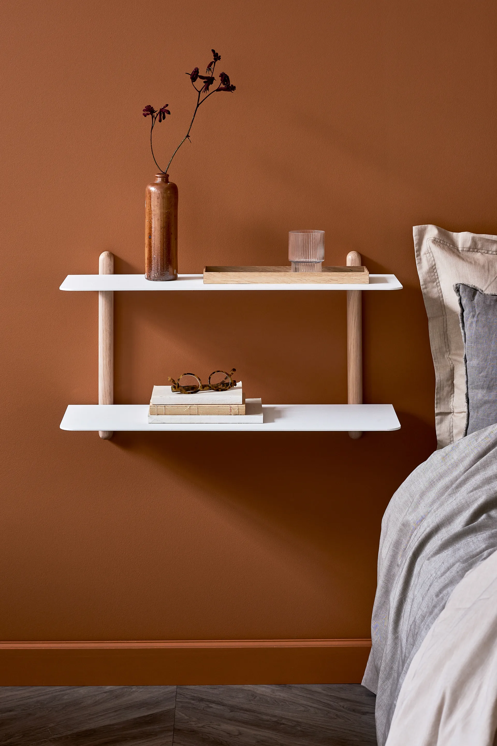 Estantería Nivo F large, Roble claro-blanco Gejst