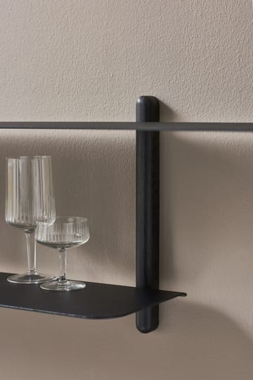 Estantería Nivo H large - Fresno teñido negro-negro - Gejst