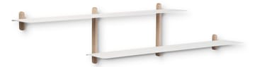Estantería Nivo H large - Roble claro-blanco - Gejst