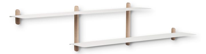 Estantería Nivo H large, Roble claro-blanco Gejst