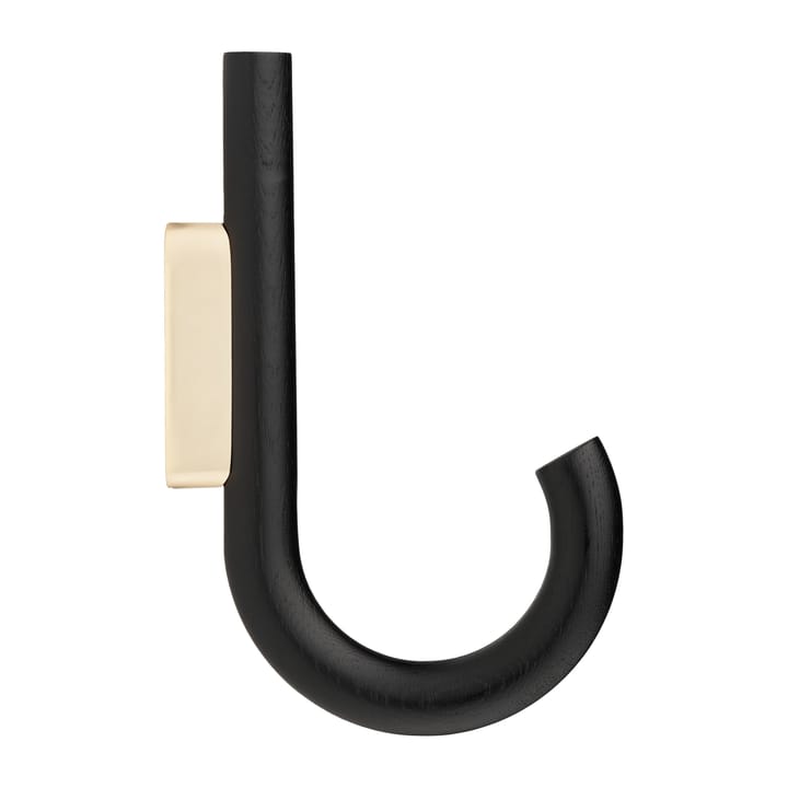 Gancho Hook 19 cm - Roble teñido de negro-latón - Gejst