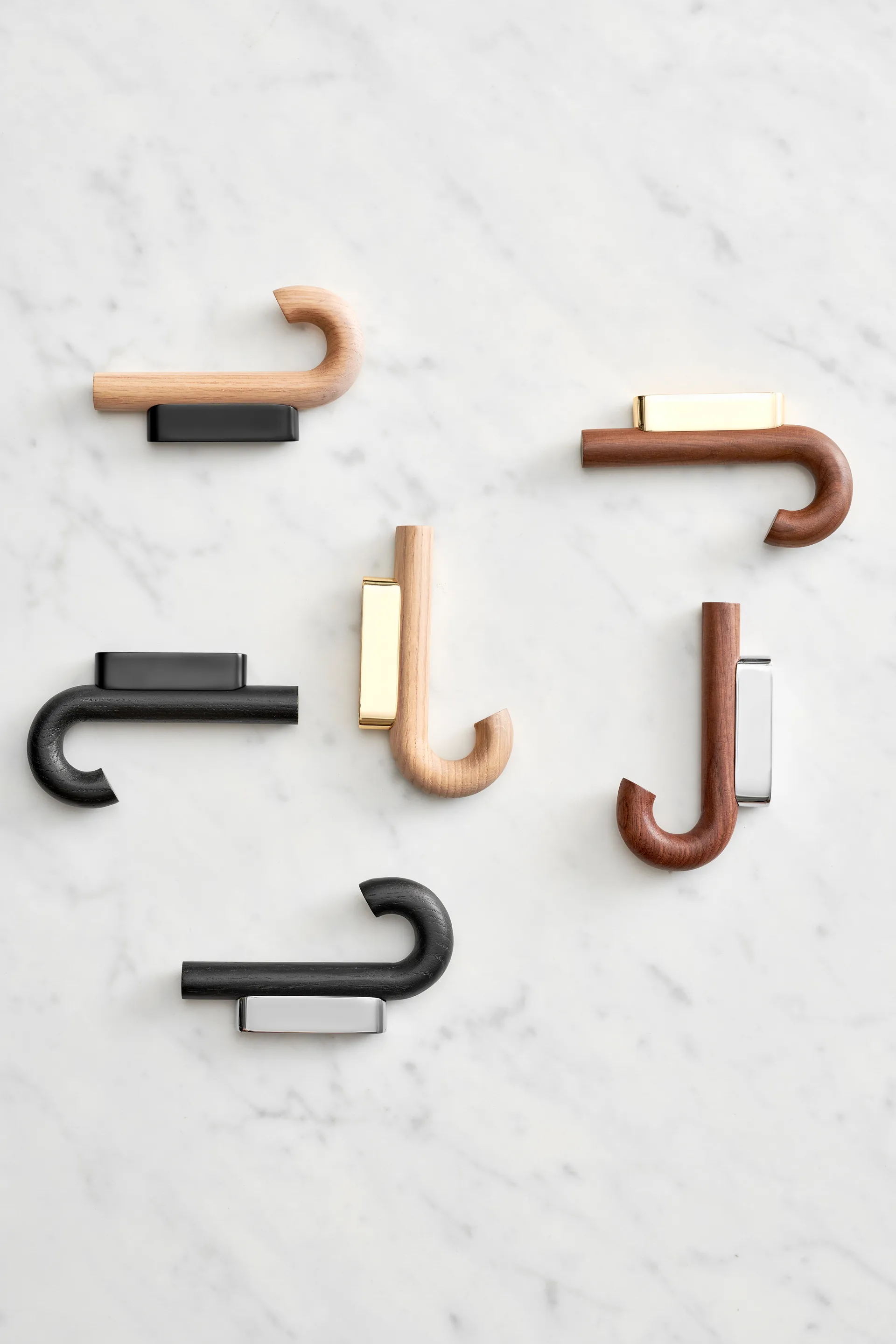 Gancho Hook mini 13,3 cm, Nogal-cromo Gejst