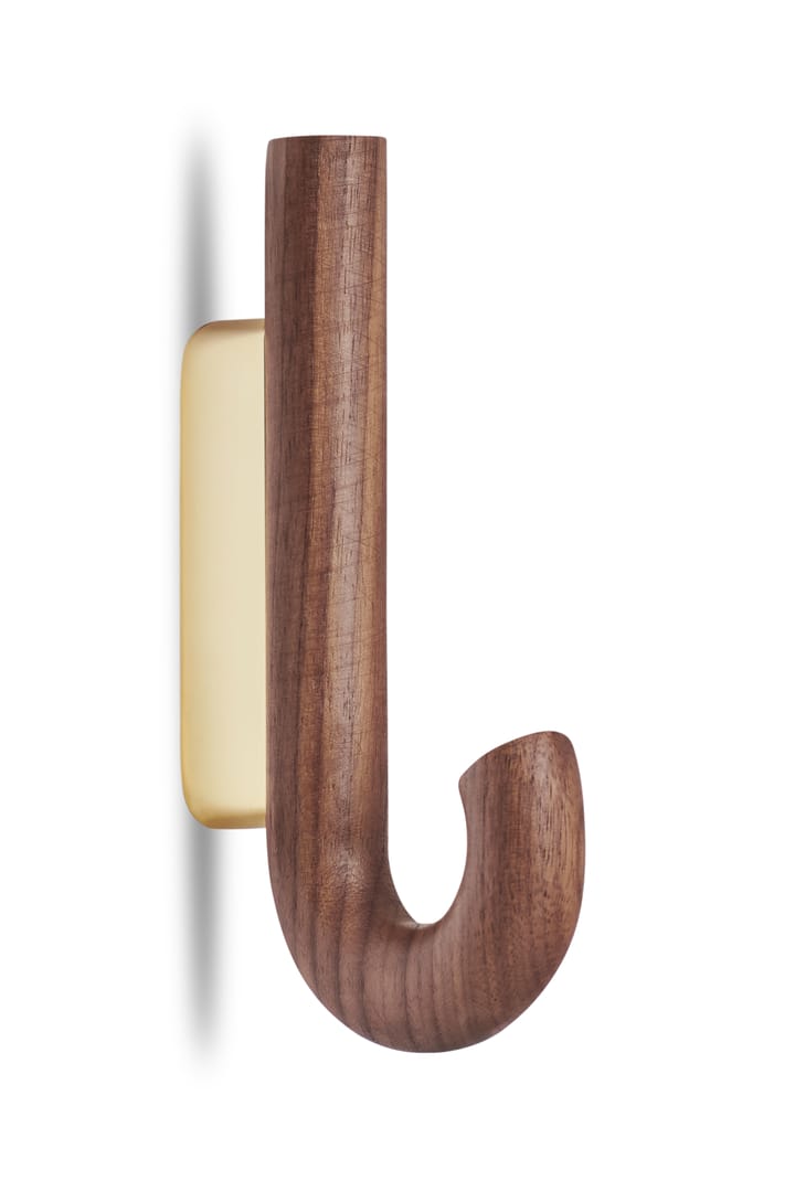 Gancho Hook mini 13,3 cm, Nogal-latón Gejst