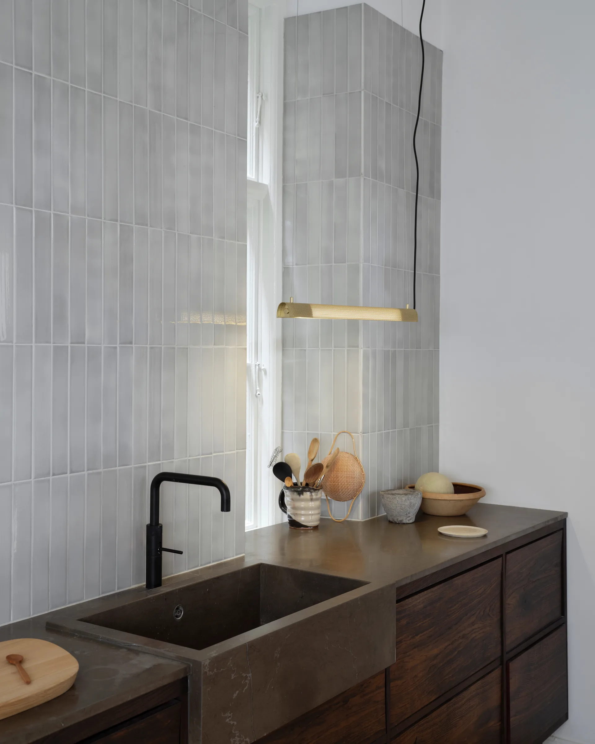 Lámpara colgante Radent short 70 cm, Latón Gejst