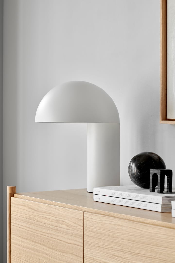 Lámpara de mesa Leery 40 cm, Blanco Gejst