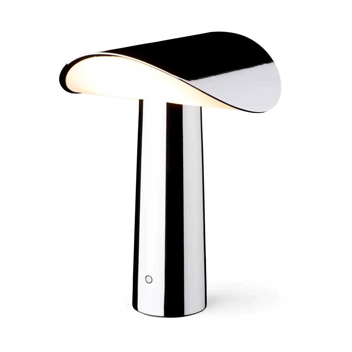 Lámpara de mesa Lium portátil 22,5 cm, Cromo Gejst