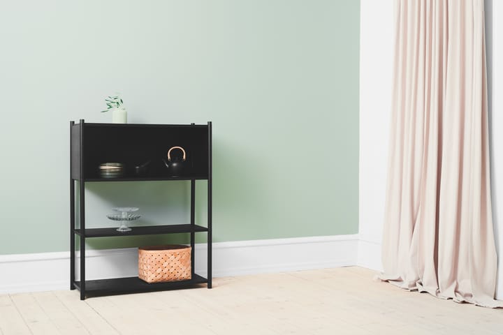 Librería Sceene bookcase B, Roble teñido negro Gejst