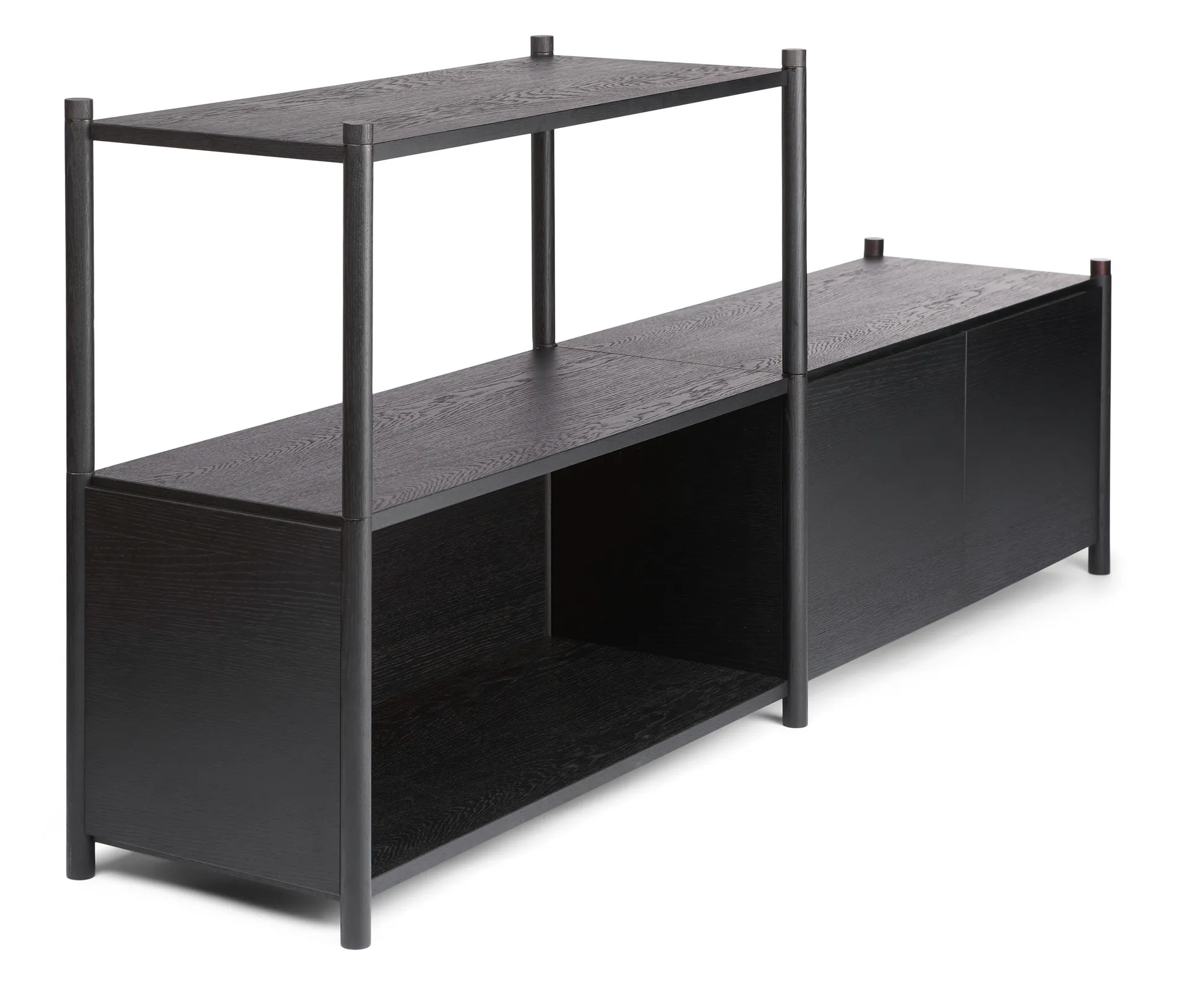 Librería Sceene bookcase D, Roble teñido negro Gejst