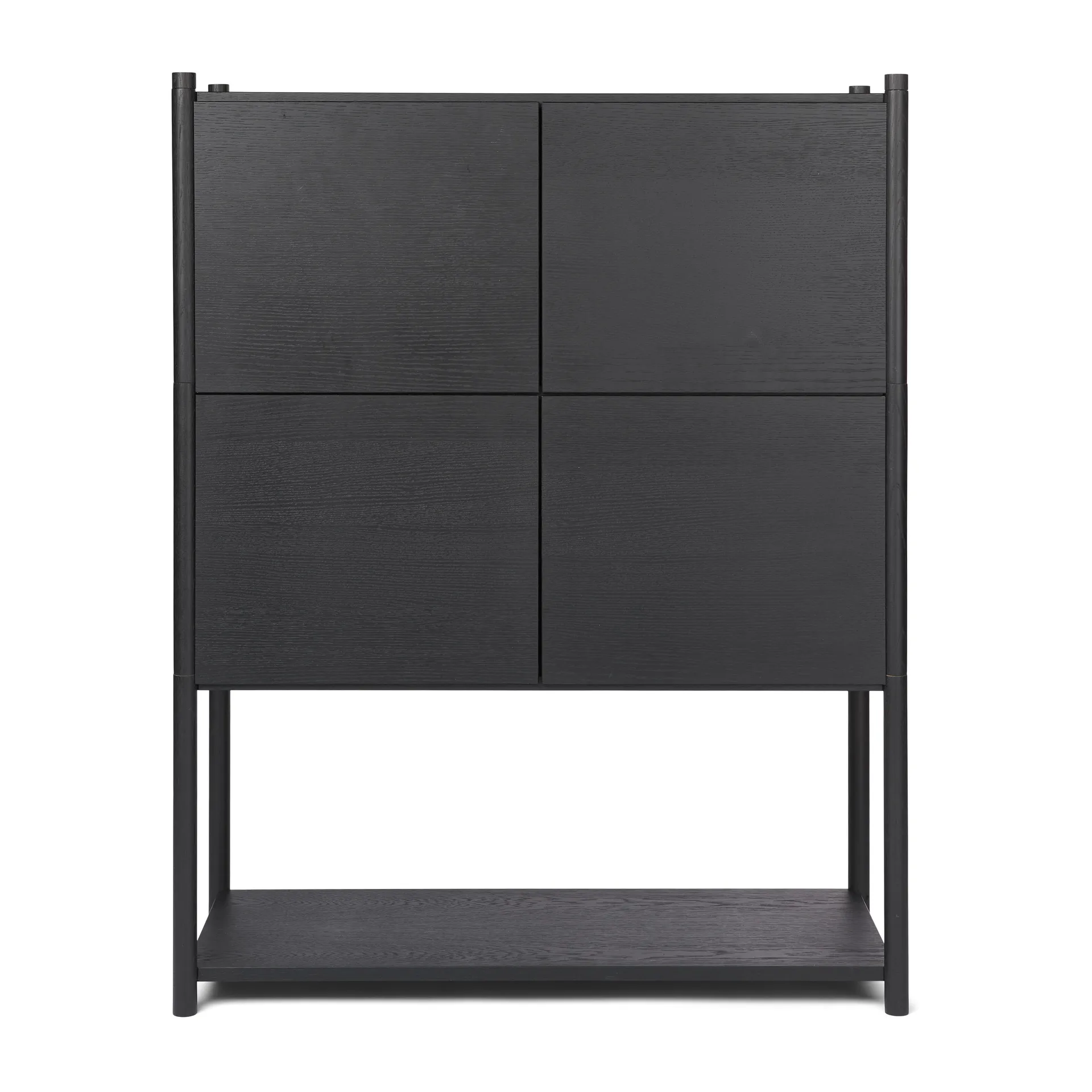 Librería Sceene bookcase E, Roble teñido negro Gejst