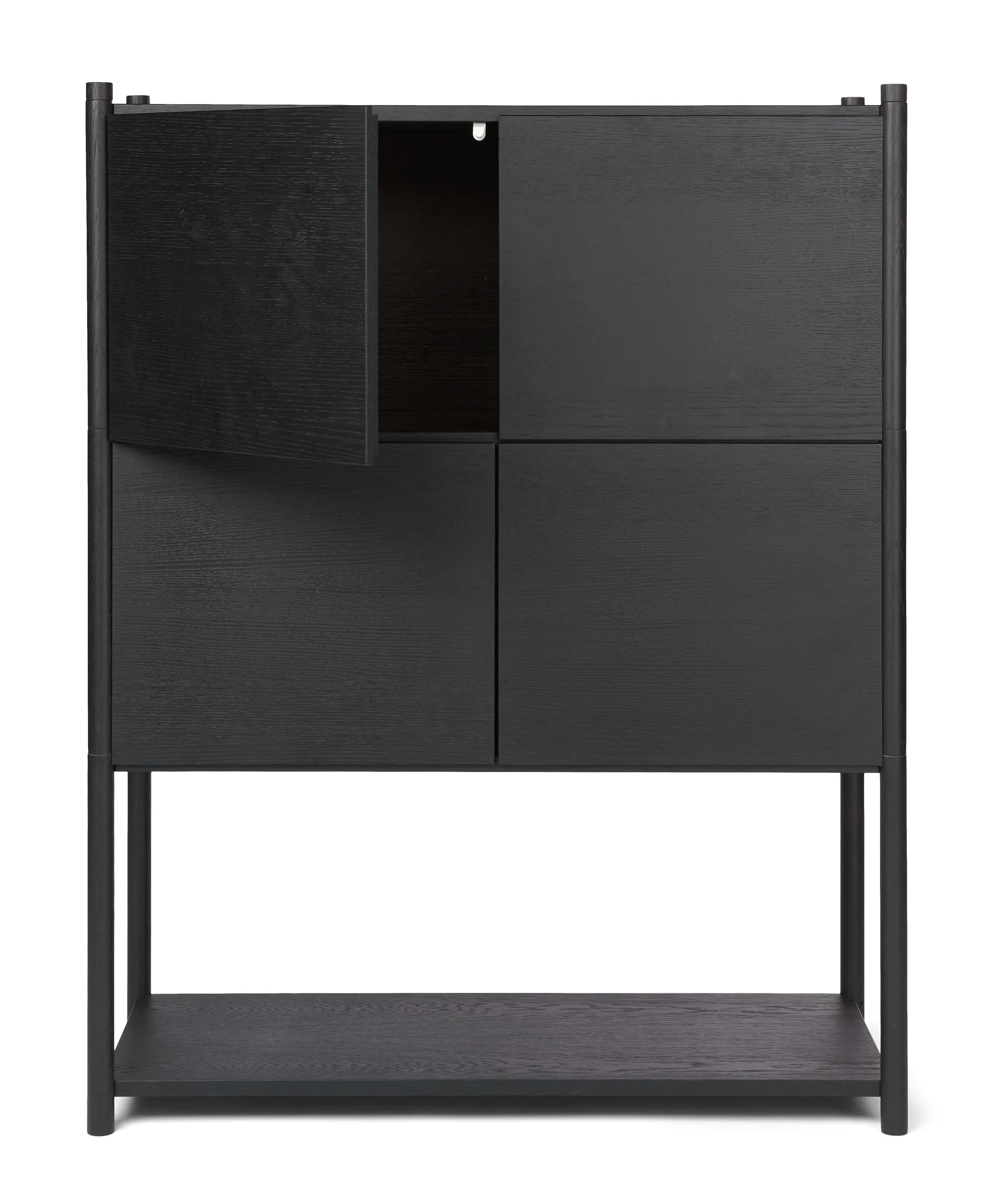 Librería Sceene bookcase E, Roble teñido negro Gejst