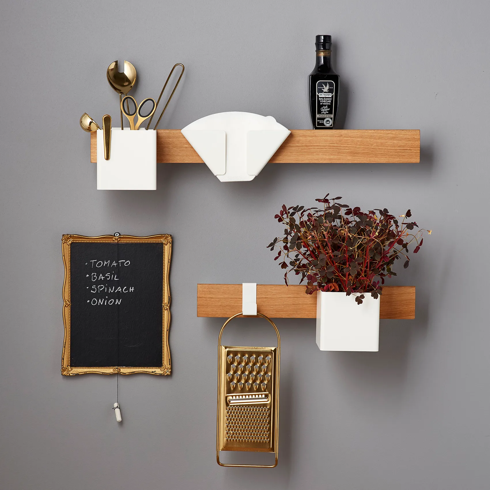 Listón magnético Flex Rail 40 cm, roble-blanco Gejst