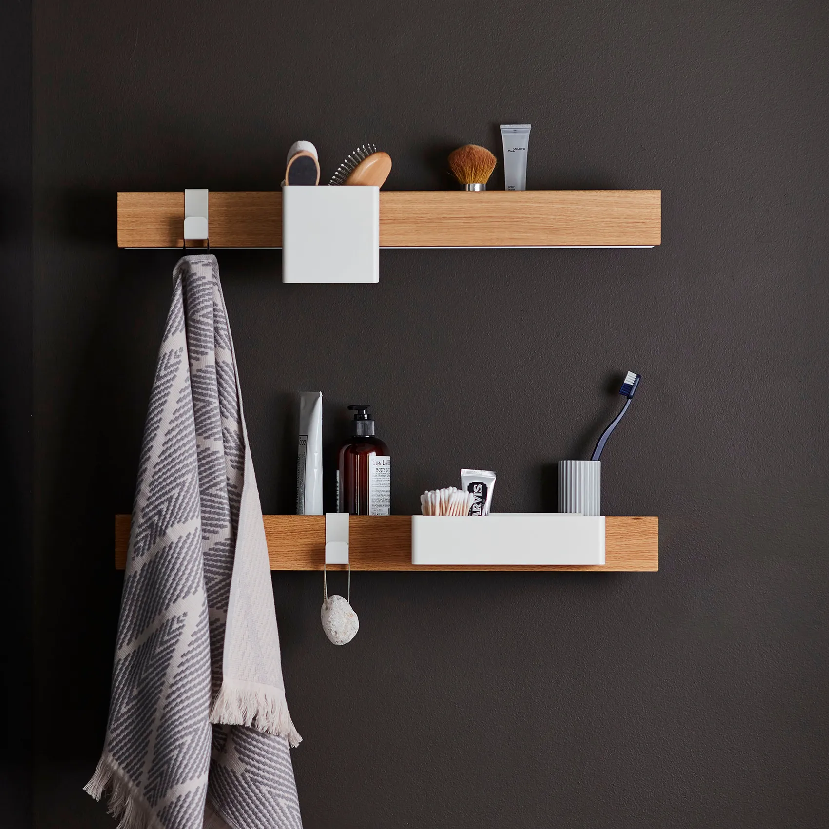 Listón magnético Flex Rail 60 cm, roble-blanco Gejst
