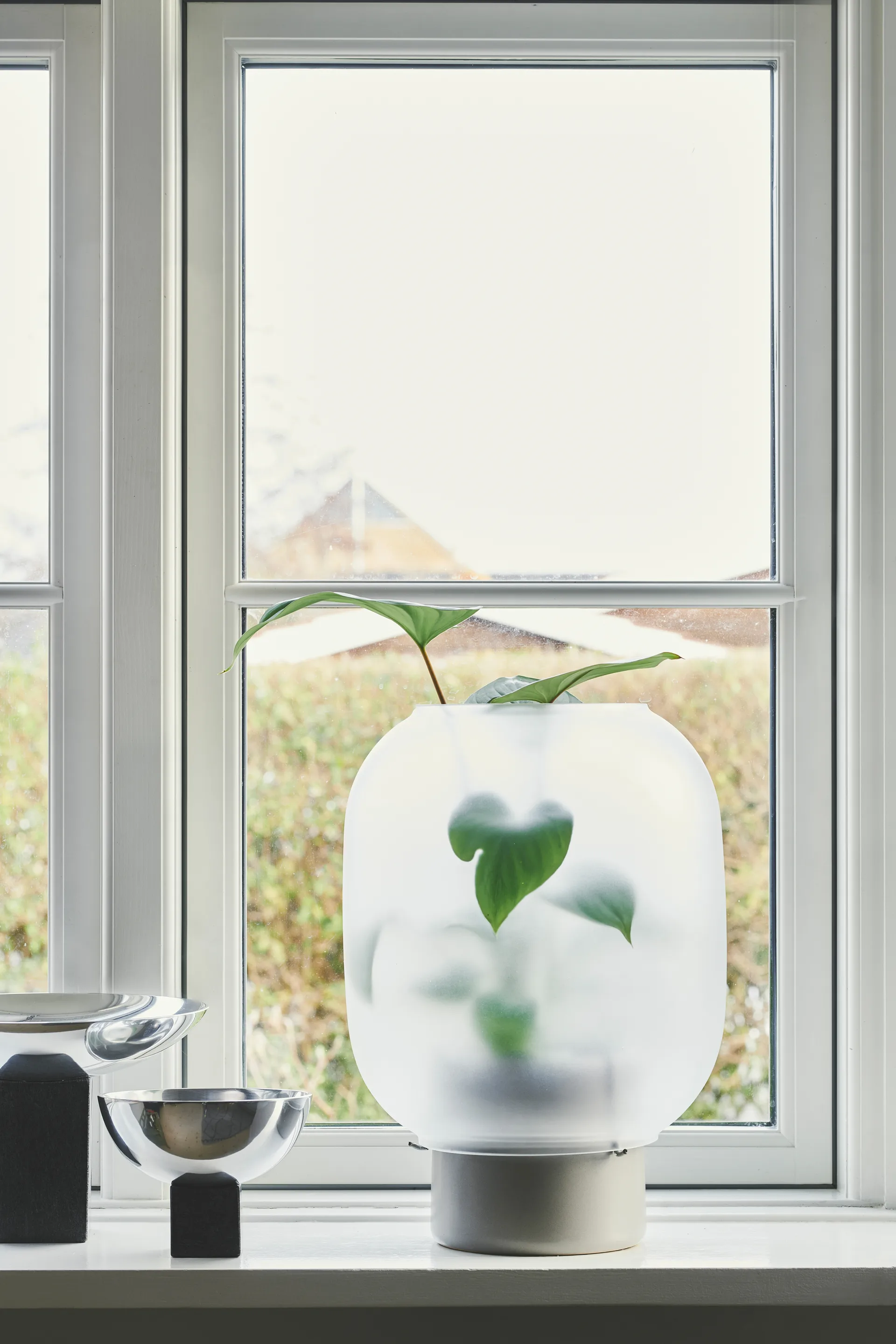 Maceta con cristal pavonado Nebl Ø26 cm, Gris Gejst