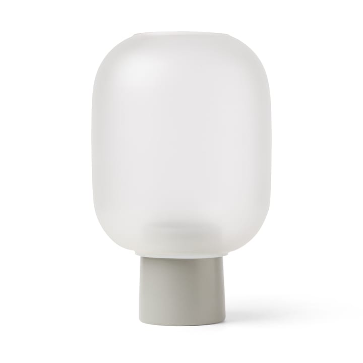 Maceta con vidrio pavonado Nebl grande Ø25 cm, gris Gejst