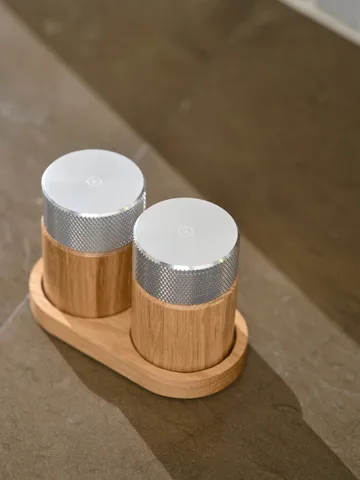 Molinillo de sal y pimienta Sina 6 cm - Roble-acero - Gejst