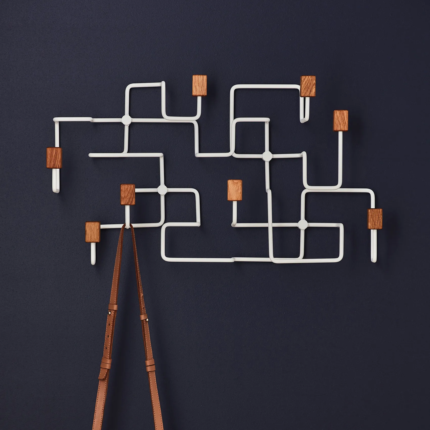 Perchero Underground, blanco-roble Gejst