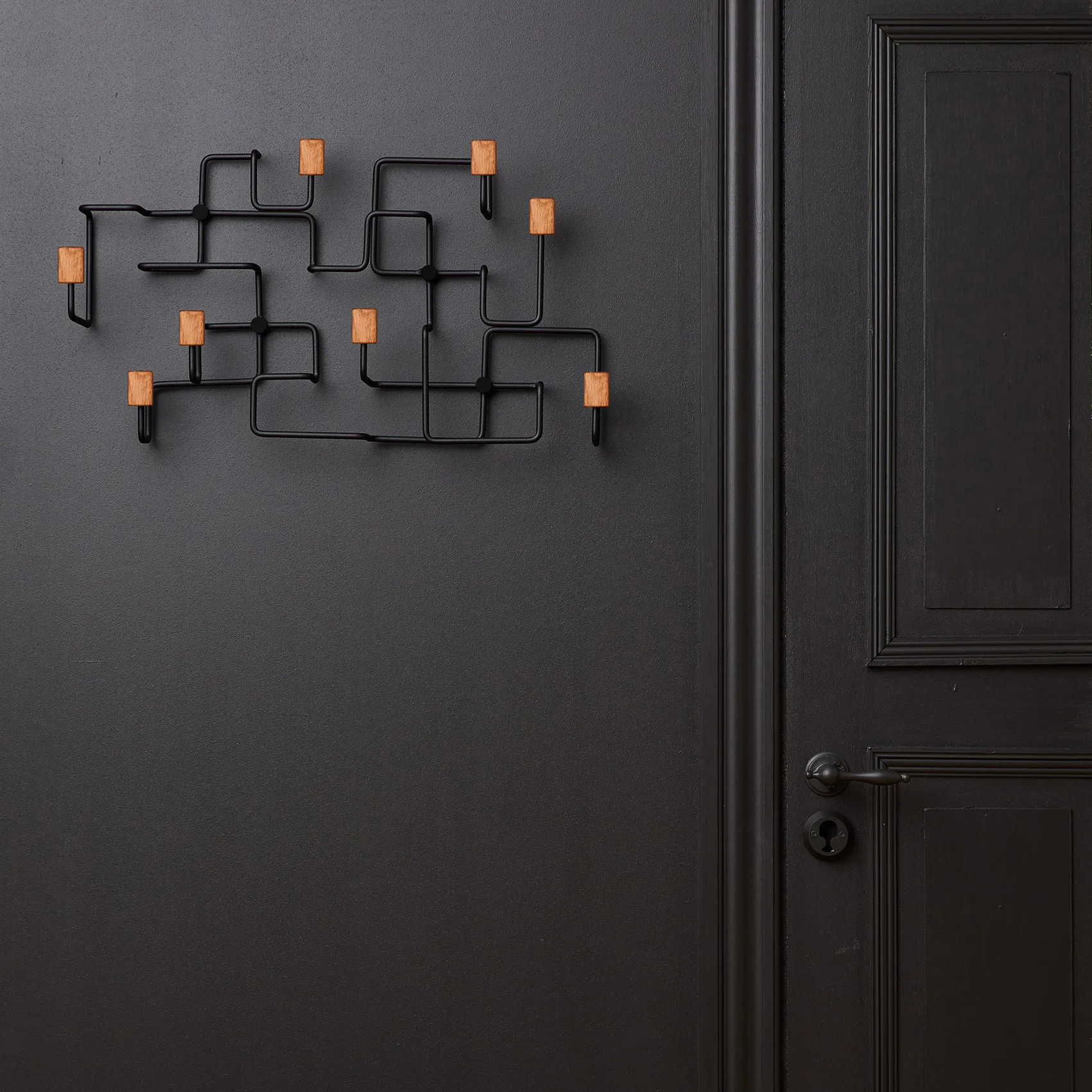 Perchero Underground, negro-roble Gejst