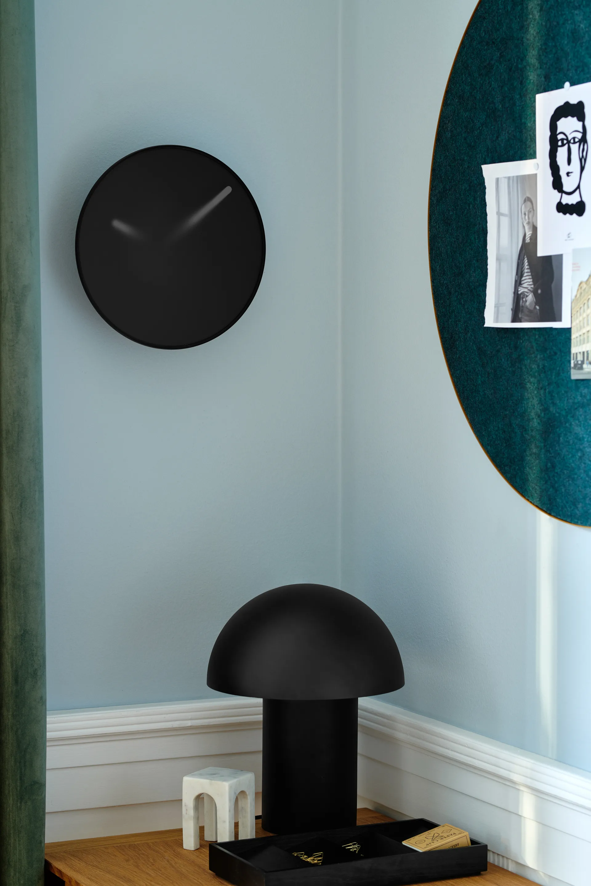 Reloj de pared Momentt Ø30 cm, negro Gejst