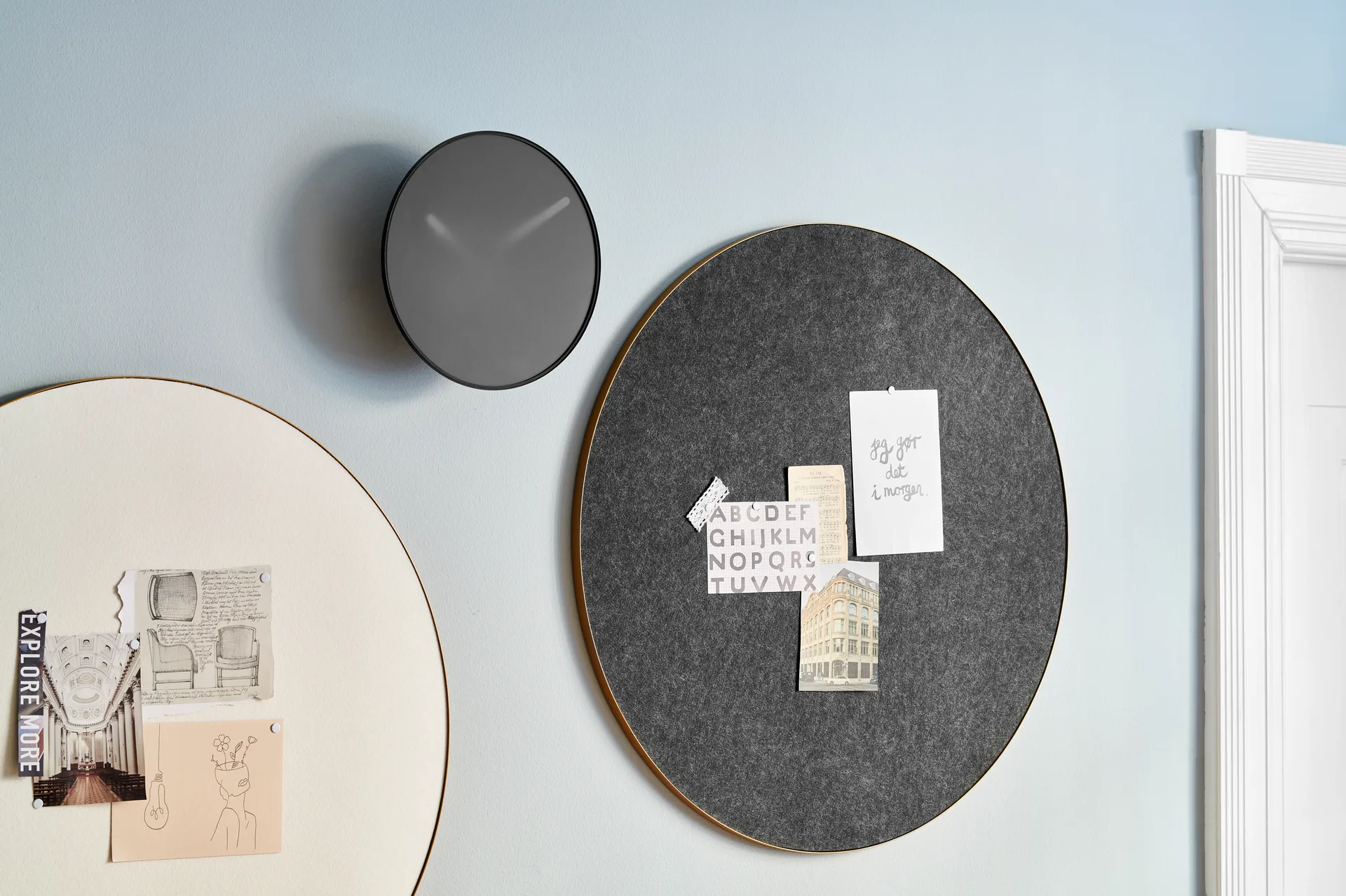 Reloj de pared Momentt Ø30 cm, negro Gejst