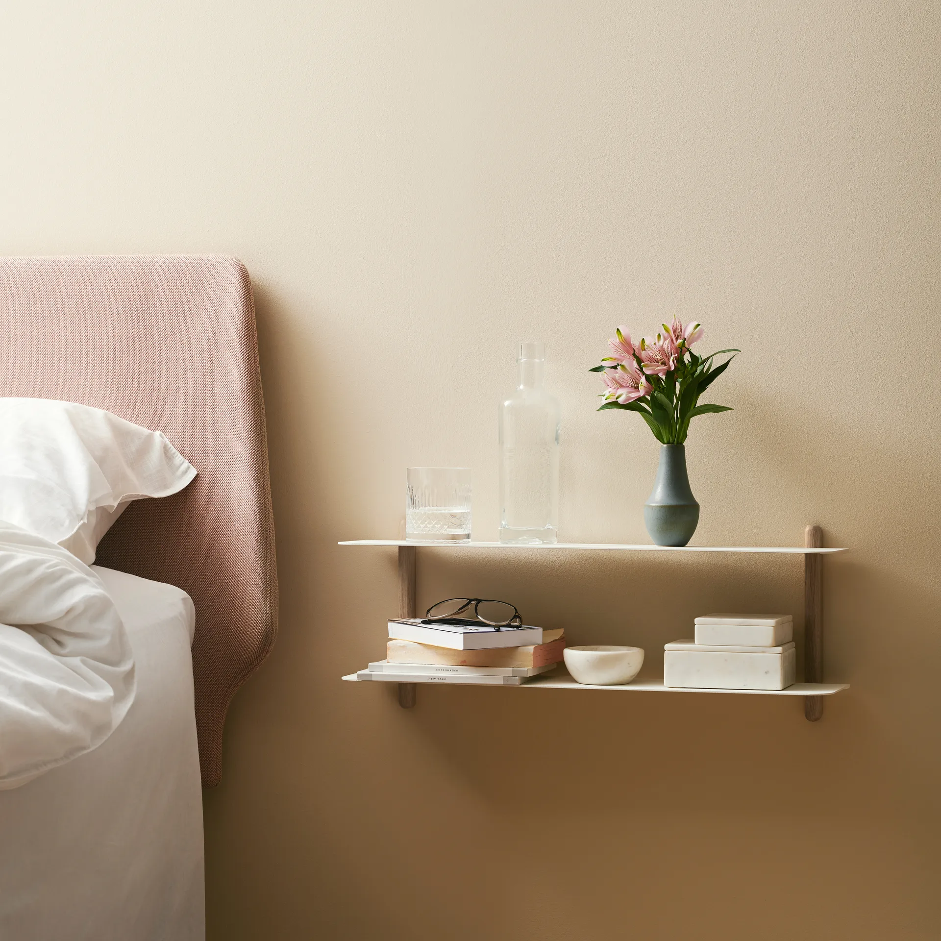 Repisa Nivo F, Roble claro-blanco Gejst