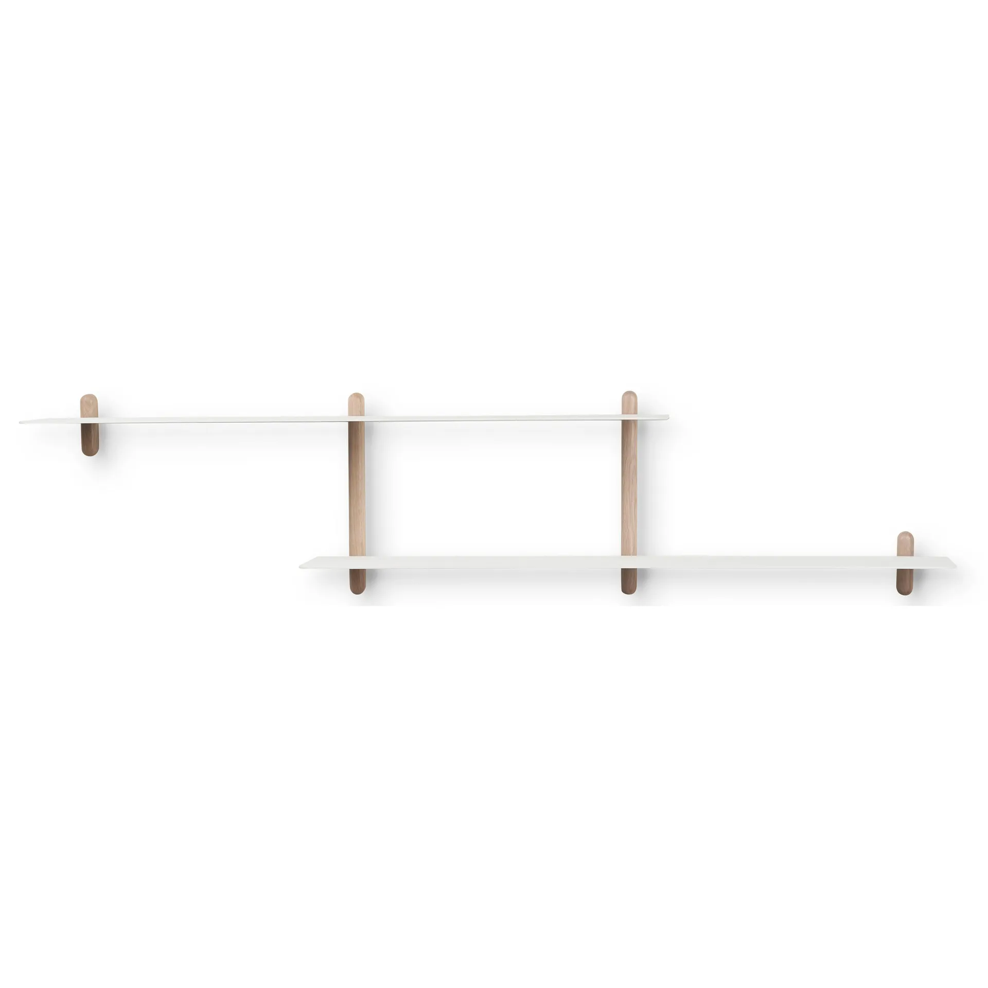 Repisa Nivo H, Roble claro-blanco Gejst