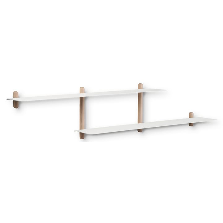 Repisa Nivo H, Roble claro-blanco Gejst