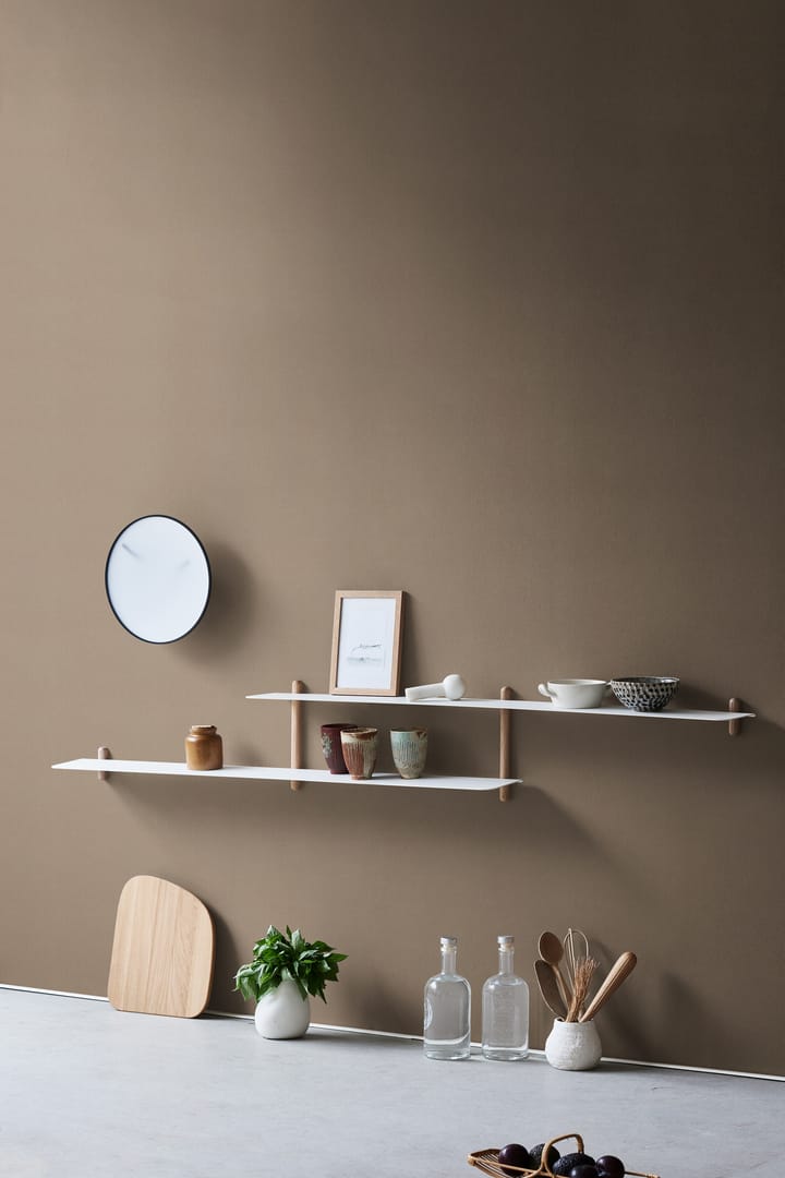Repisa Nivo H, Roble claro-blanco Gejst
