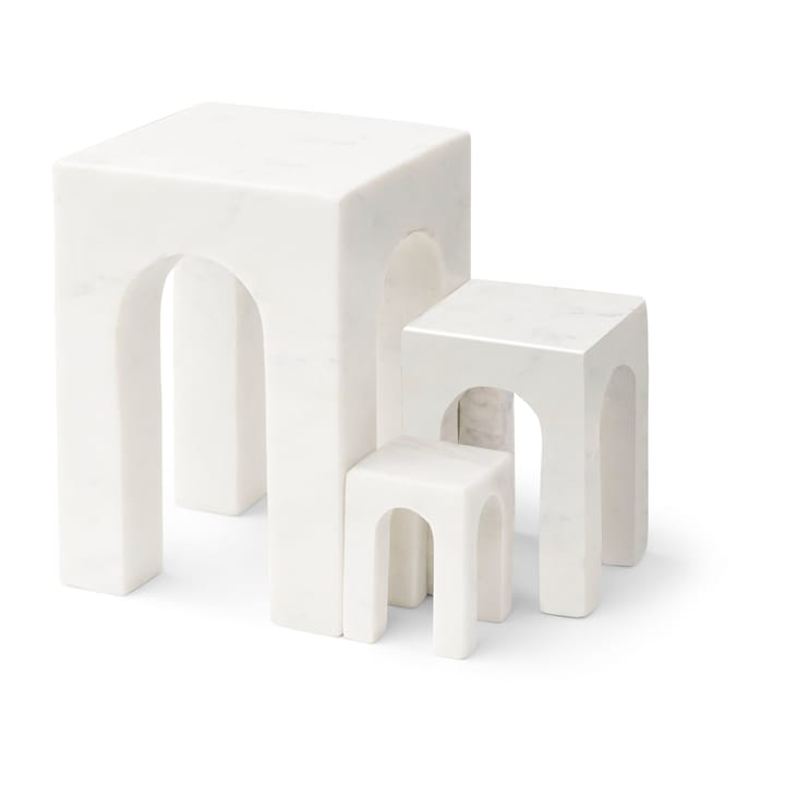 Sujetalibros Arkis 3 piezas, blanco Gejst