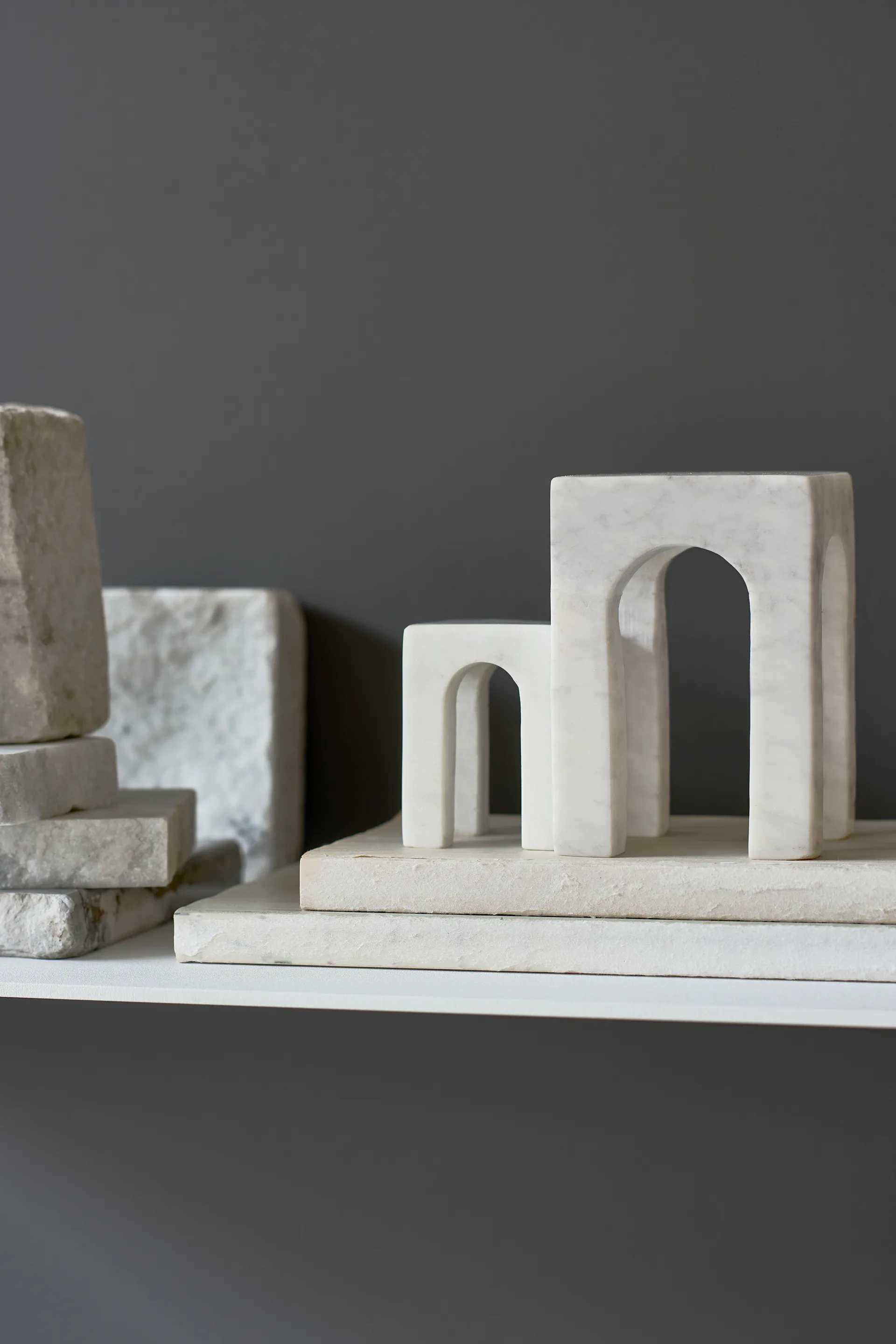 Sujetalibros Arkis 3 piezas, blanco Gejst