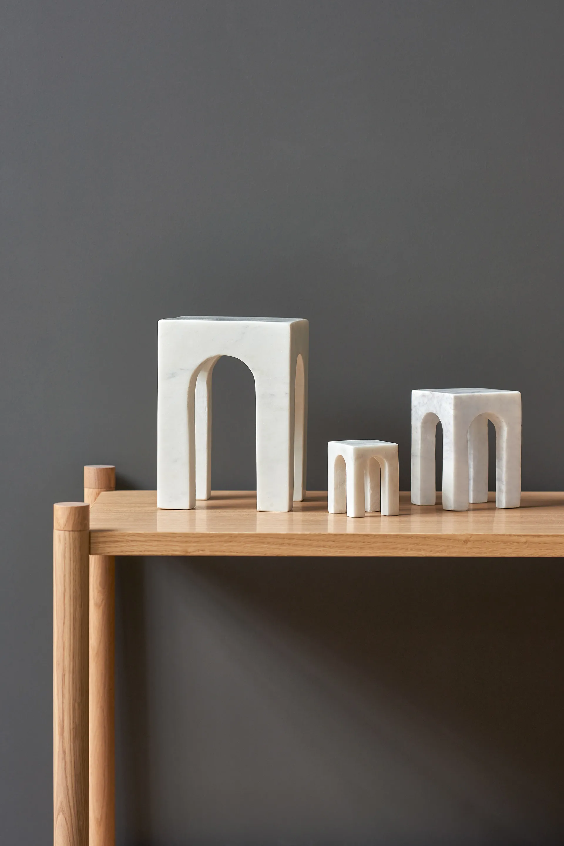 Sujetalibros Arkis 3 piezas, blanco Gejst