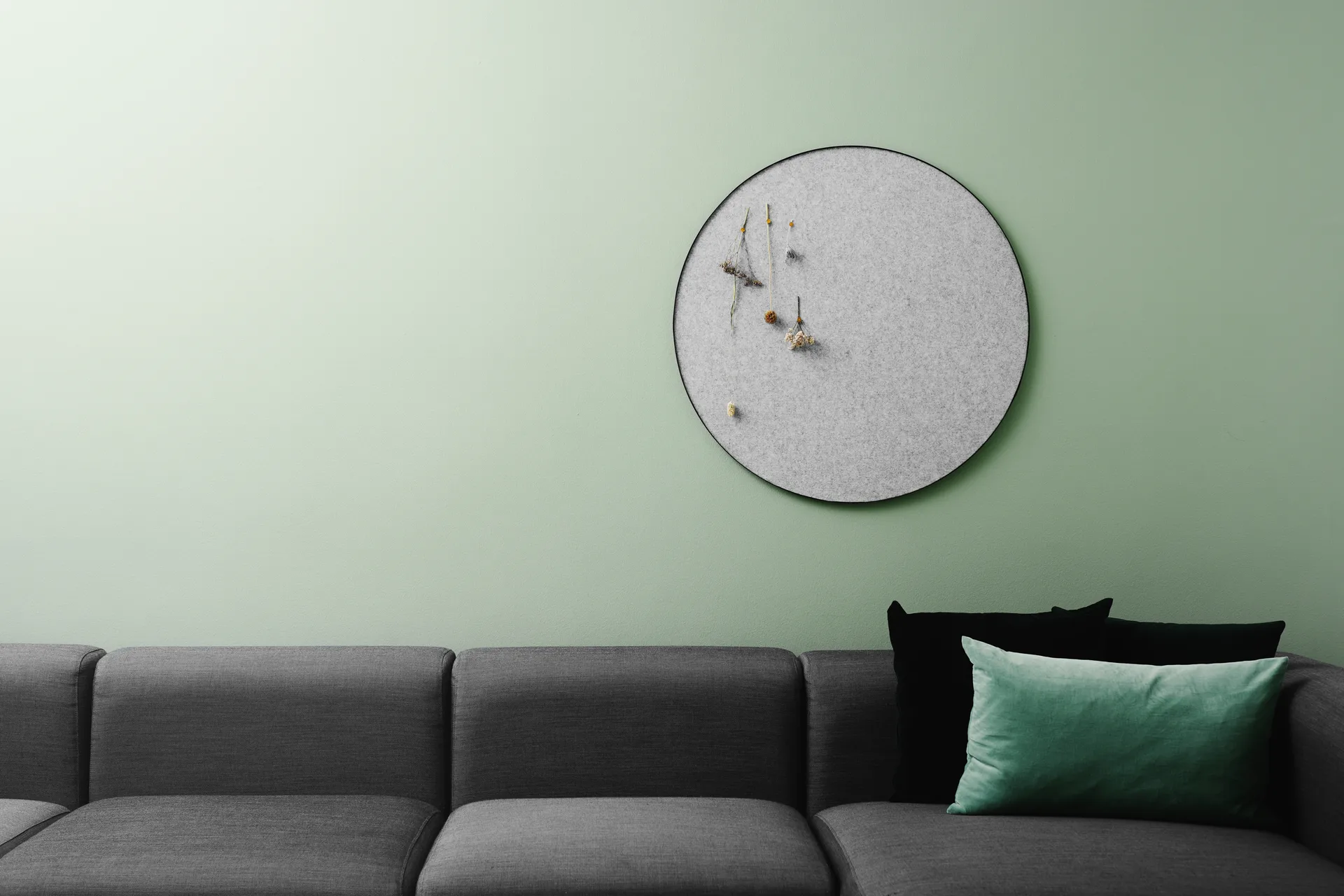 Tablero de notas Retell pinboard Ø80 cm, gris claro Gejst