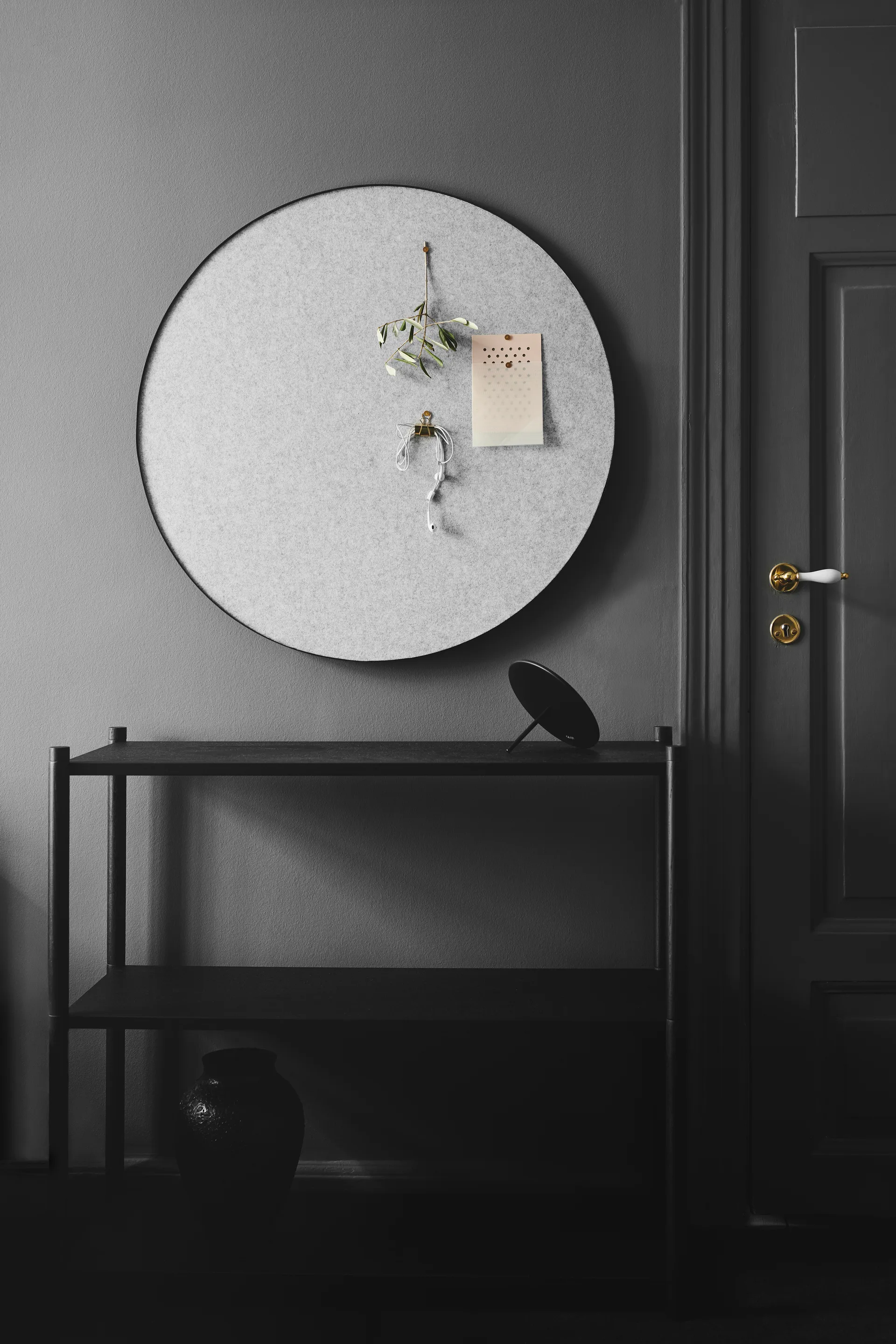 Tablero de notas Retell pinboard Ø80 cm, gris claro Gejst