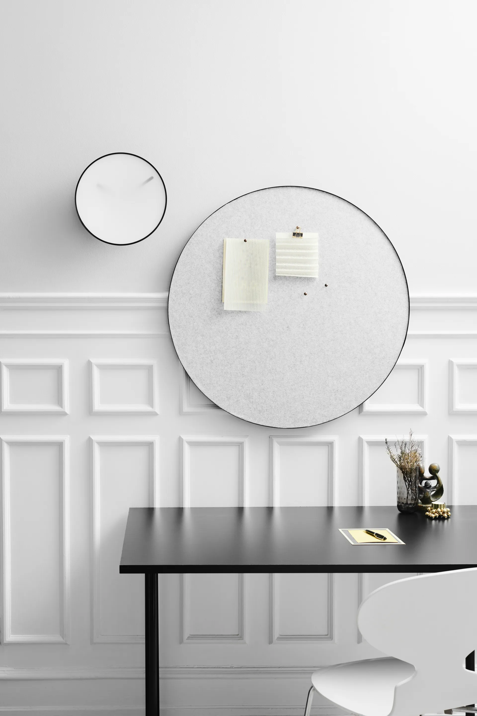 Tablero de notas Retell pinboard Ø80 cm, gris claro Gejst