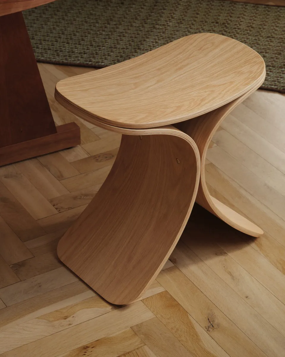 Taburete Luno 48×28×72 cm, Roble Gejst