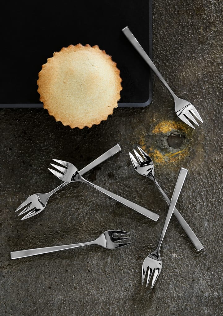 6 Tenedores para tarta Fuga, acero inoxidable Gense