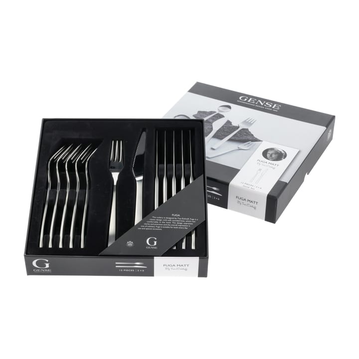 Cubertería de carne Fuga 12 piezas, acero inoxidable Gense