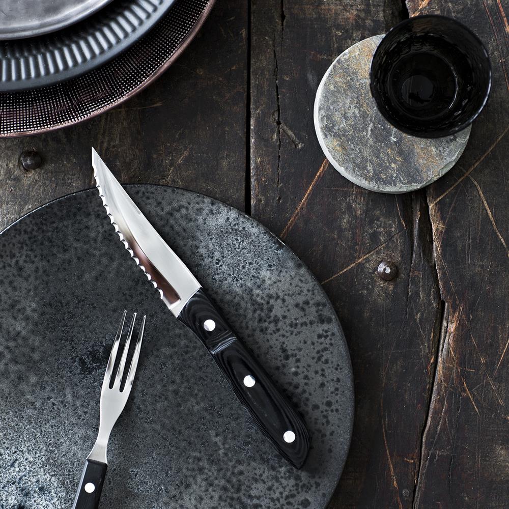 Cuchillo de carne Old Farmer XL Micarta, set de 4 Gense