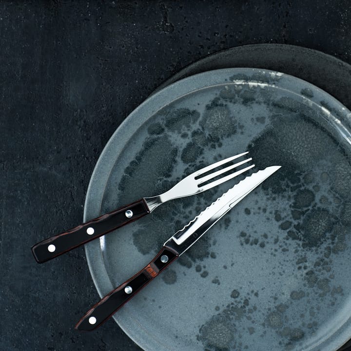 Cuchillo de mesa Old Farmer - madera-acero inoxidable - Gense