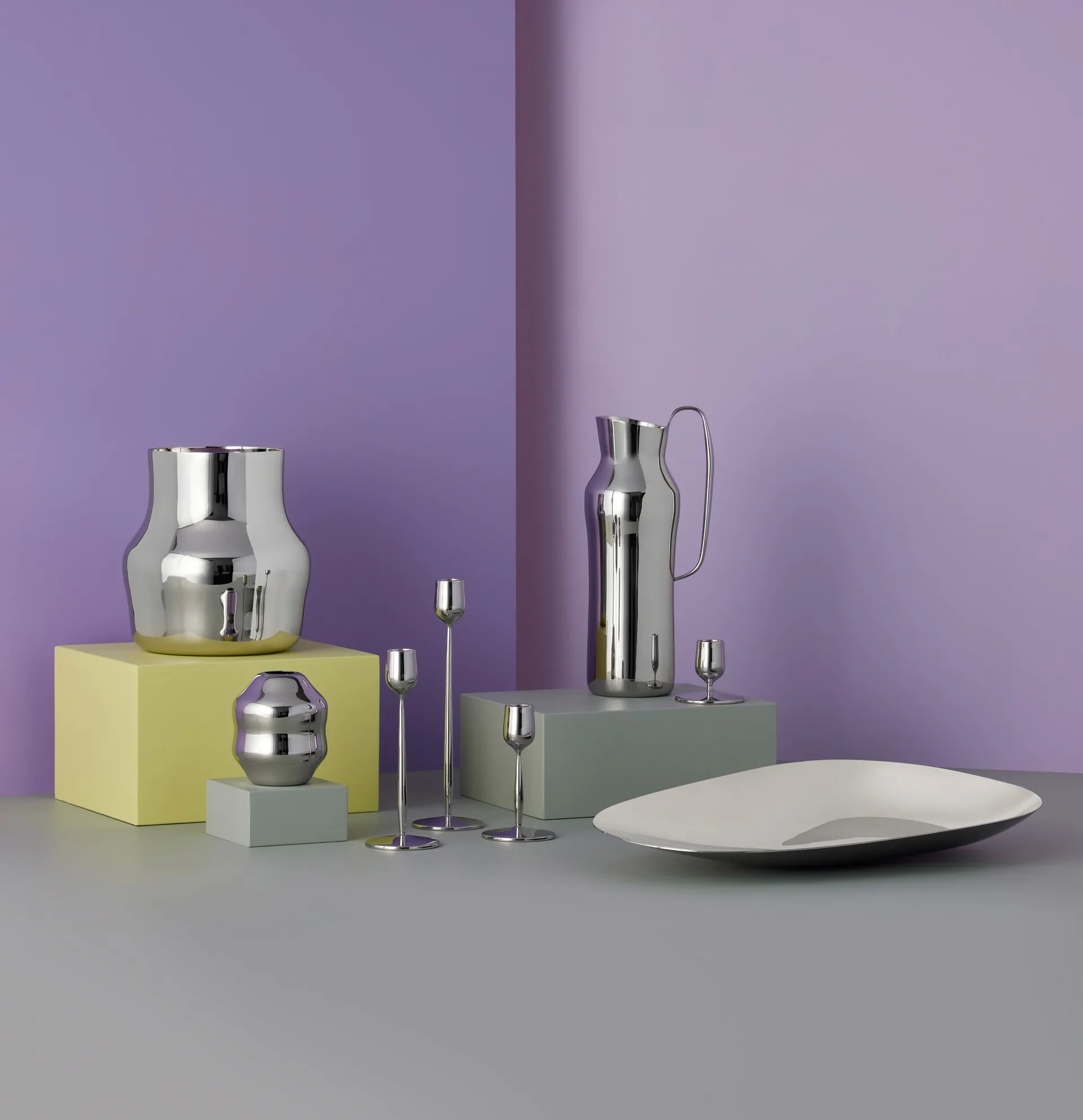 Jarra Dorotea 30 cm, Acero brillante Gense