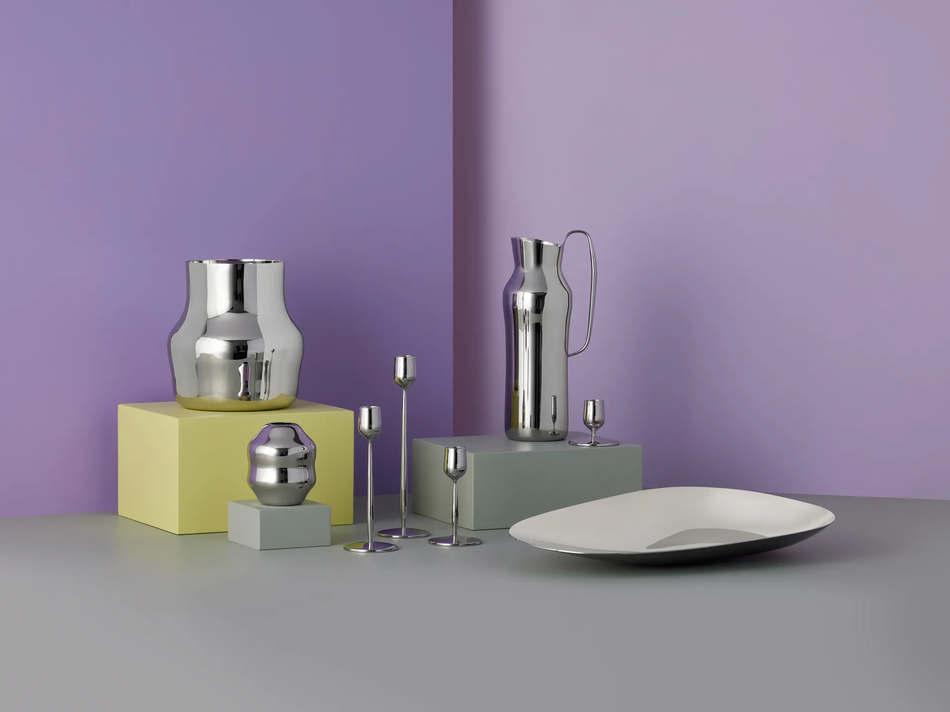 Jarrón Dorotea 9x10 cm, Acero brillante Gense